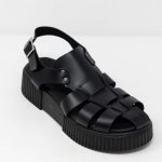 Flatforms Jelly Pop, Γυναικεία χειροποίητα δερμάτινα σανδάλια Jelly Pop σε μαύρο χρώμα