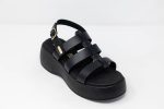 Flatforms Victoria , Γυναικεία μαύρα gladiator flatforms