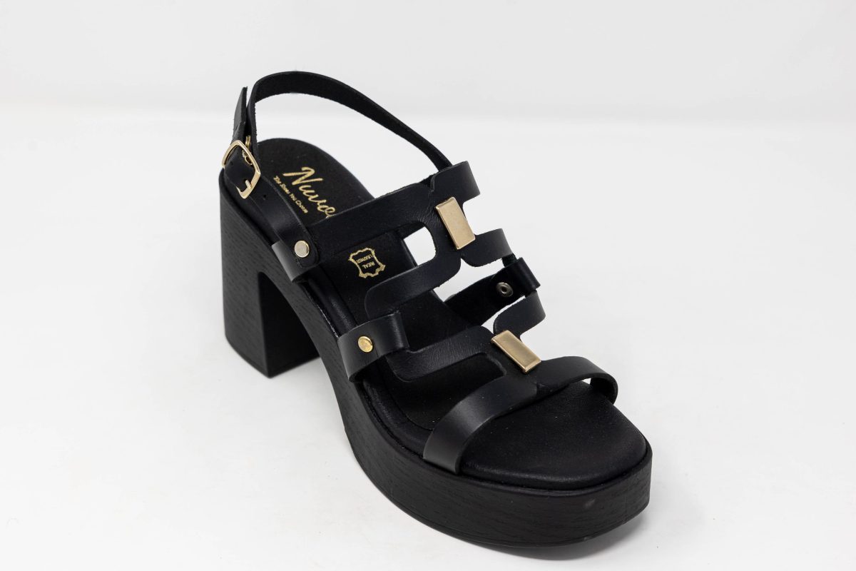 Heels Dido, Γυναικεία αρχαιοελληνικά πέδιλα με χρυσά διακοσμητικά