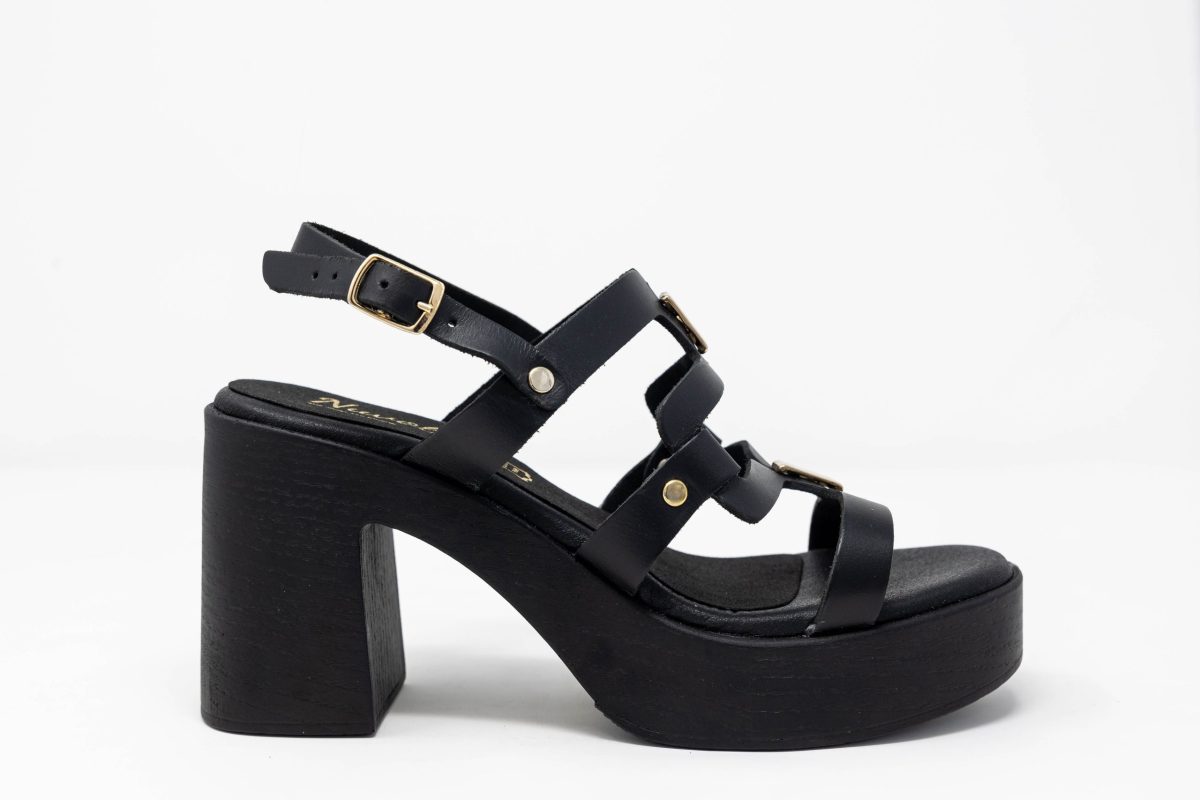 Heels Dido side Χειροποίητα πέδιλα με δέσιμο στον αστράγαλο και gel πατάκι