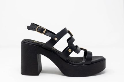 Heels Dido side Χειροποίητα πέδιλα με δέσιμο στον αστράγαλο και gel πατάκι