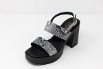 Heels Zanzibar Γυναικεία χειροποίητα δερμάτινα πέδιλα Zanzibar σε animal print με ψηλό τακούνι 10 εκ.