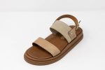 Sandal Melodie, Γυναικεία σανδάλια με μεταλλικό κούμπωμα και μαλακό δέρμα