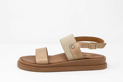 Melodie,Sandal Melodie side,, Γυναικεία σανδάλια με μεταλλικό κούμπωμα και μαλακό δέρμα